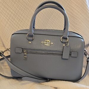 Coach Light Blue Rowan Dome Satchel